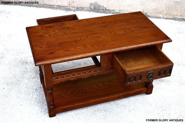 Image 46 of OLD CHARM LIGHT OAK TWO DRAWER OCCASIONAL COFFEE TABLE STAND
