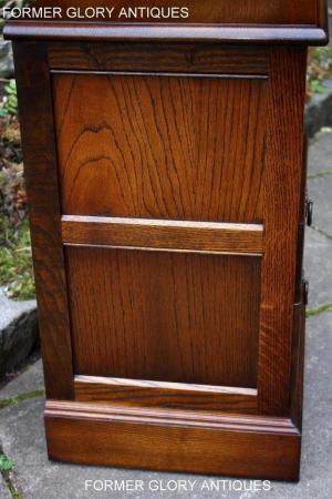 Image 5 of A PAIR OF OLD CHARM LIGHT OAK BEDSIDE CABINETS LAMP TABLES