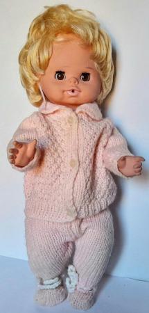 Image 3 of 1980's SOFT PLASTIC DOLL - PINK OUTFIT  - 39 cm tall