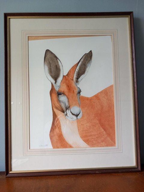 Preview of the first image of vintage ORIGINAL ART PAINTING BY SUE BENNETT.