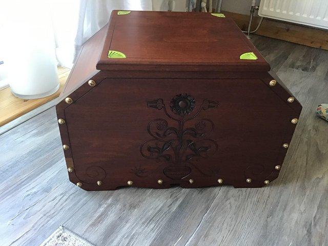 Preview of the first image of Unusual Solid Wood Storage Box.