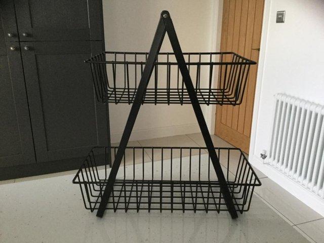 Preview of the first image of Black 2 Tier storage basket ...