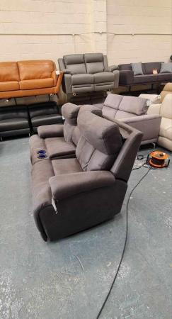 Image 4 of La-z-boy Empire grey fabric 2 seater sofa
