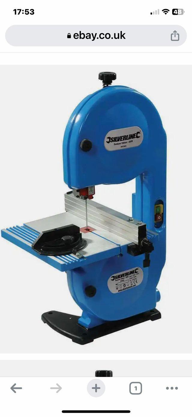 Preview of the first image of Silverline bench fitted bandsaw.