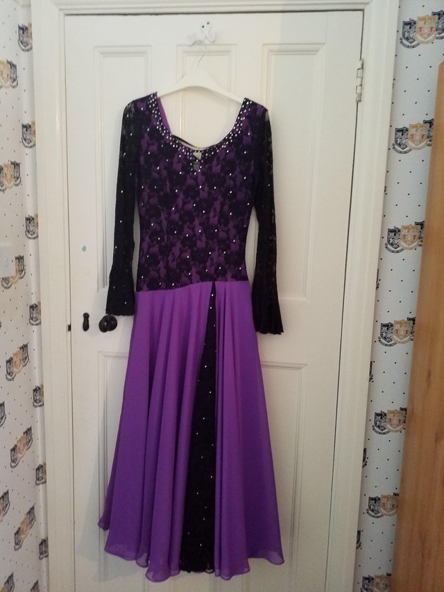 Purple and Black Ballroom Dress