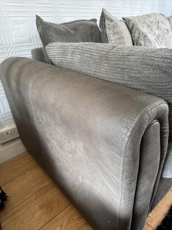 Image 2 of DFS 3-4 seater sofa in charcoal grey