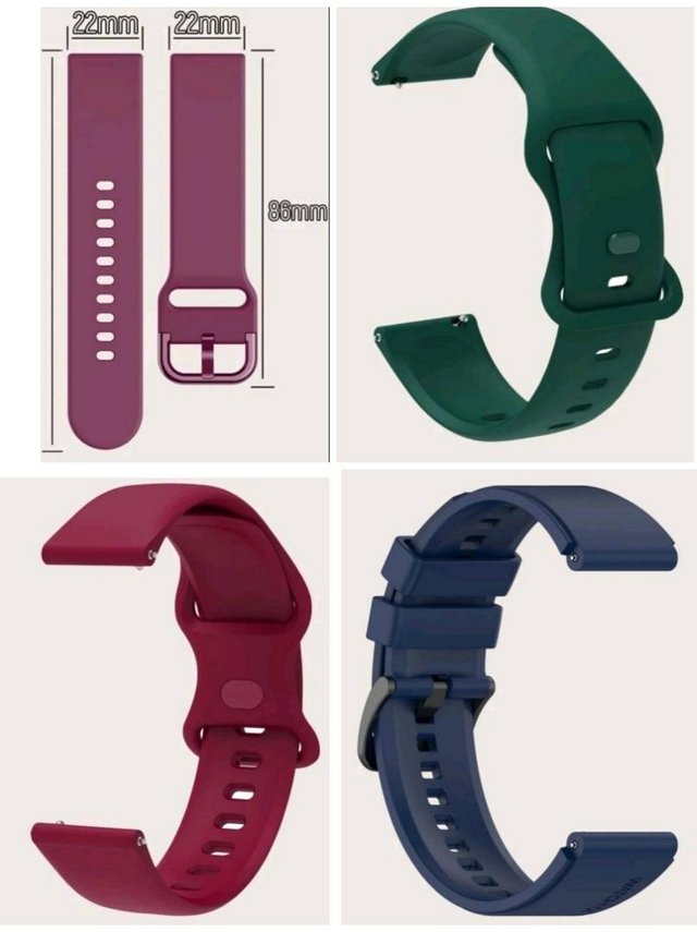 Preview of the first image of Silicone watch straps - straps only.