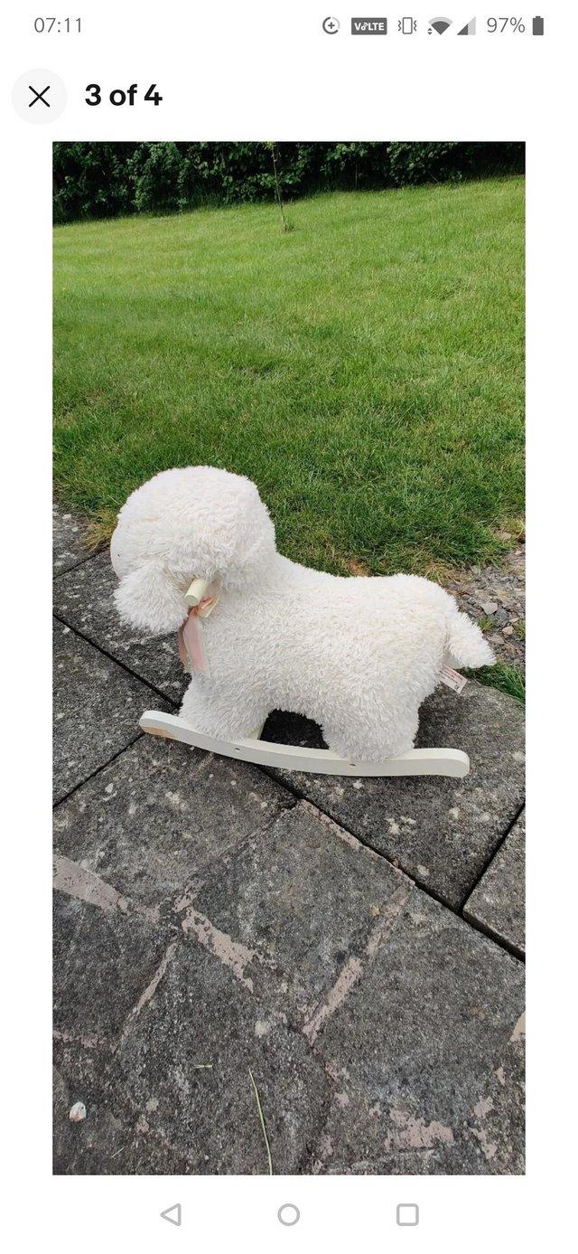 Preview of the first image of Baby Lamb Fluffy Sheep Rocker Ride on toy.