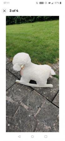 Image 1 of Baby Lamb Fluffy Sheep Rocker Ride on toy