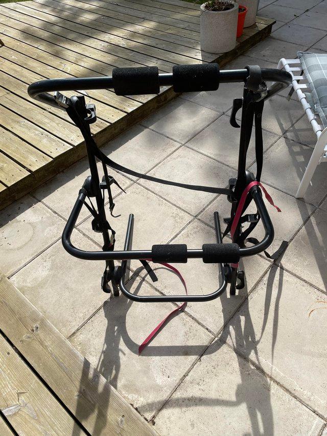 Preview of the first image of Bike rack for car, can take up to 3 bikes.