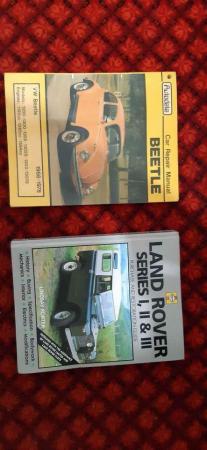 Image 1 of VW Volkswagen Beetle Land rover Car repairs books as in pic.