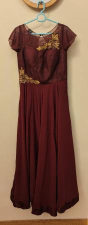 Image 2 of Maroon coloured Indian dress size 10 -12