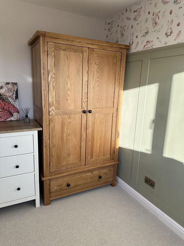 Preview of the first image of Oak wardrobe, brand new.