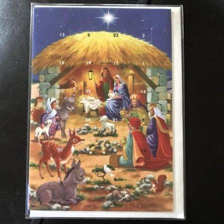 Image 1 of NEW Advent calendar, traditional/religious + envelope