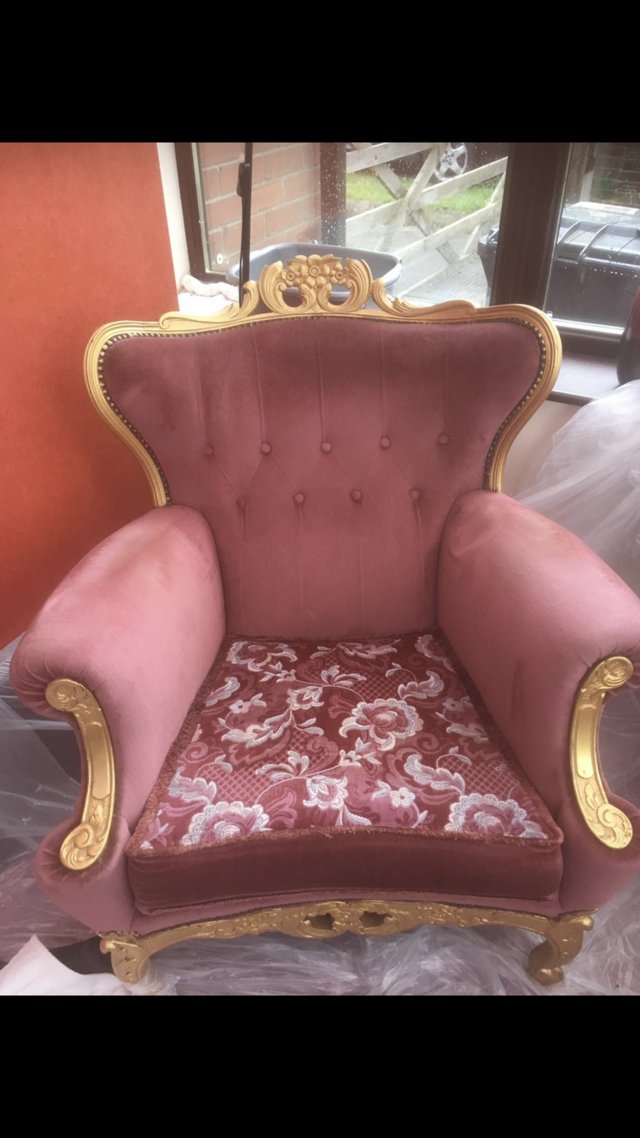 Preview of the first image of Rococo Style Sofa And 2 Chairs.