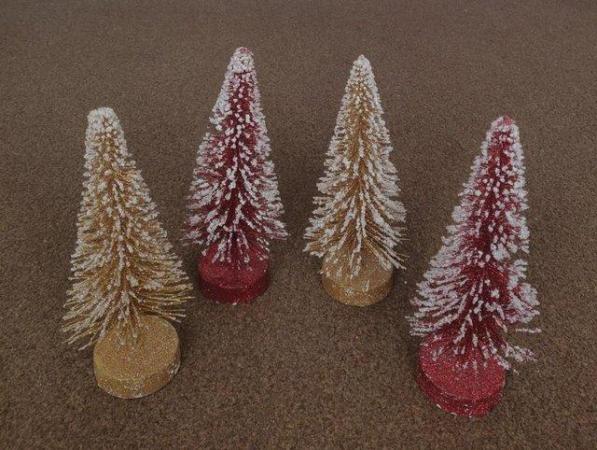 Image 2 of 6 Miniature Christmas Tree Ornaments/Decorations