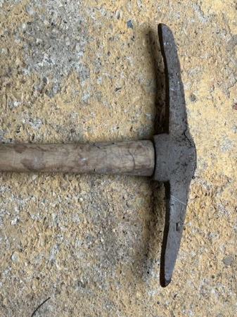 Image 3 of Vintage Pick Axe with wooden Handle
