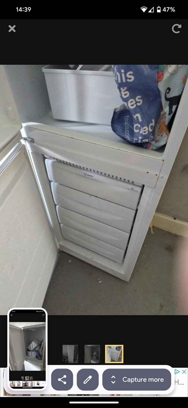Preview of the first image of Indesit Fridge Freezer, Working, Collection Frodsham WA6.