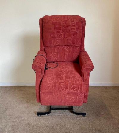Image 5 of RESTWELL LUXURY ELECTRIC RISER RECLINER RED CHAIR ~ DELIVERY