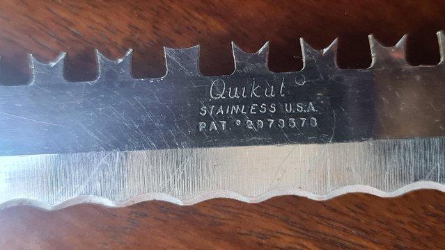 Image 7 of Vintage Quikut Stainless Steel Dual Edge Carve & Serve Fork