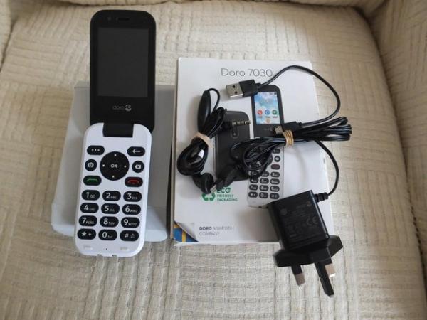 Image 1 of Doro 7030 4G flip mobile phone