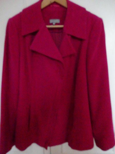 Preview of the first image of PER UNA/MARKS AND SPENCER SMART PINK ZIP UP JACKET-SIZE 14.