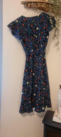 Image 2 of Tenki Spring-Time Teal Leopard Dress - Barely Used