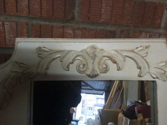 Preview of the first image of Shabby chic Wall mirror with coat hooks.