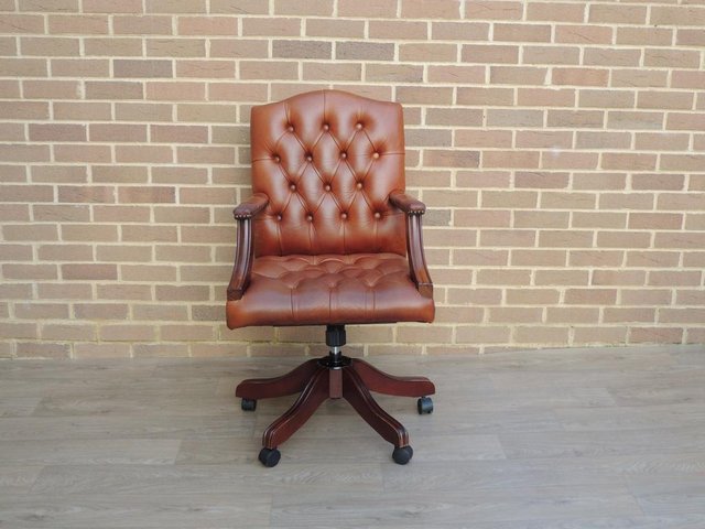 Preview of the first image of Chesterfield Tan Gainsborough Chair (UK Delivery).