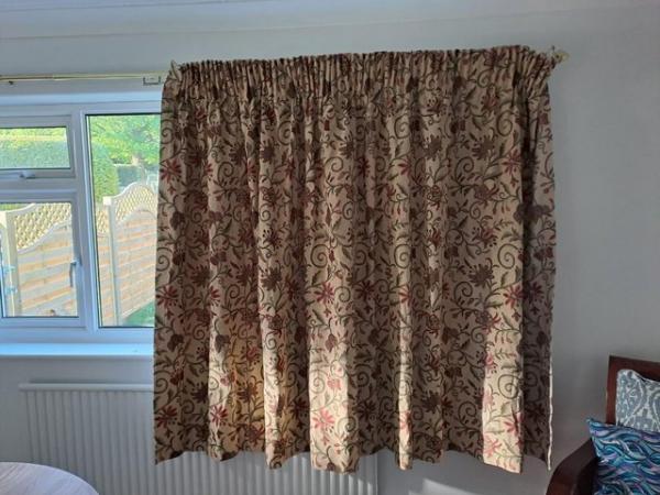 Image 2 of Extra Long and Extra Wide Matching LIned Curtains = 2 pairs