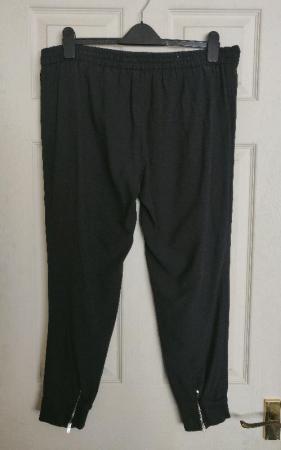 Image 2 of Ladies Black Zara Cuff Trousers - Size 12/14