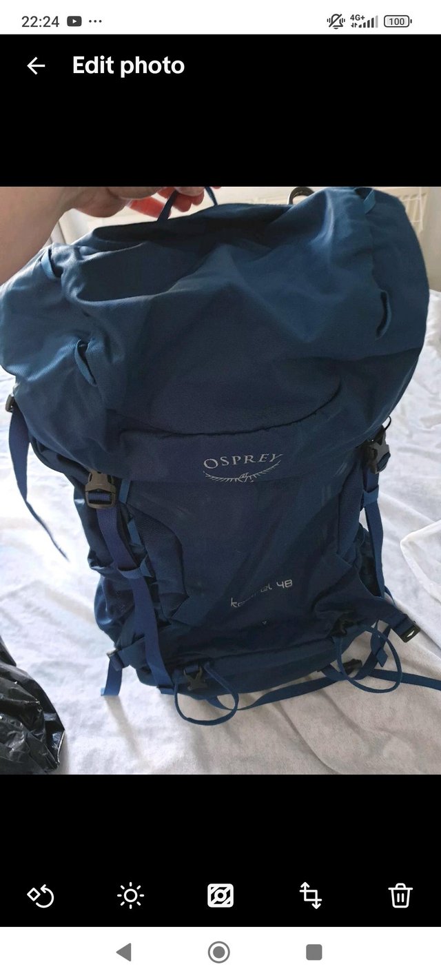 Preview of the first image of Men's S/M Osprey Kestrel 48l backpack.