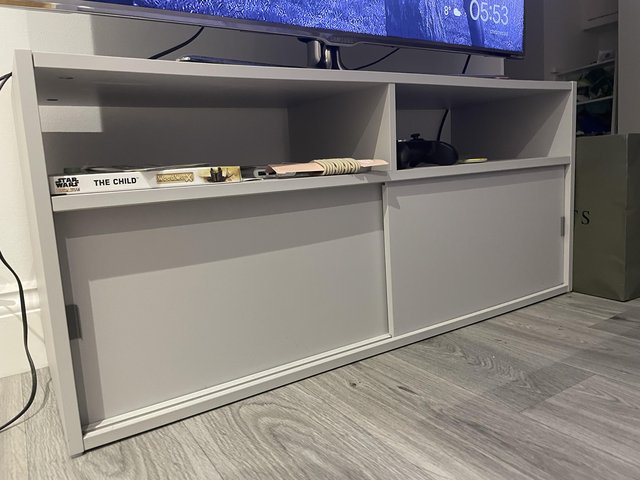 Preview of the first image of KEA grey SPIKSMED TV unit.