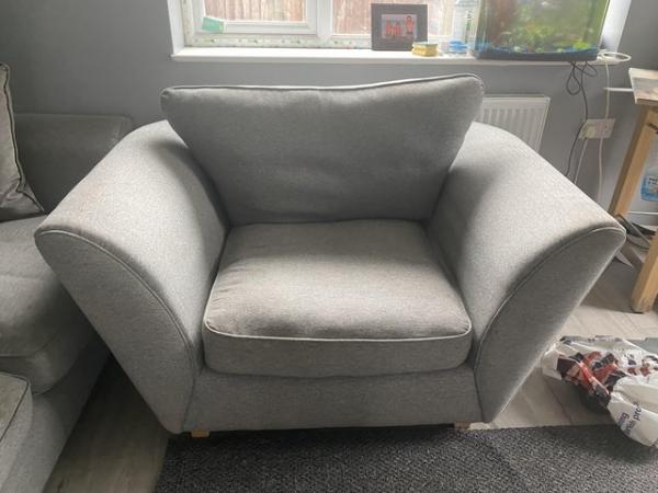 Image 2 of Sofa and chair free. First come first served.