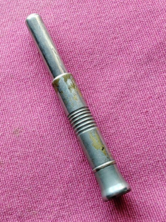 Preview of the first image of Vintage Brass Nickel Plated Cigar Piercer.