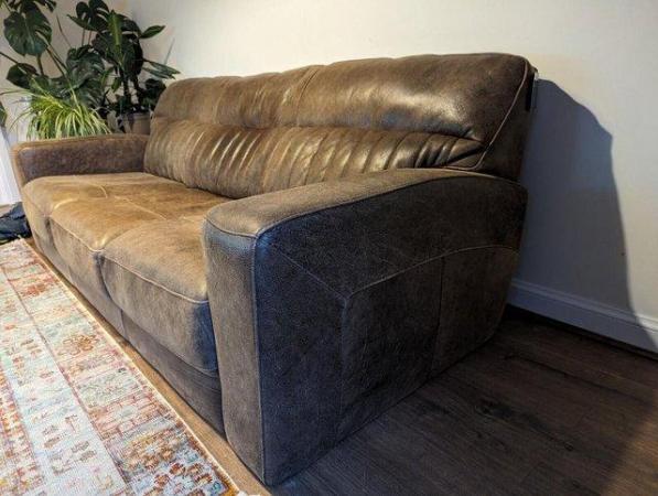Image 1 of Barker and Stonehouse Missano 3 seat leather sofa
