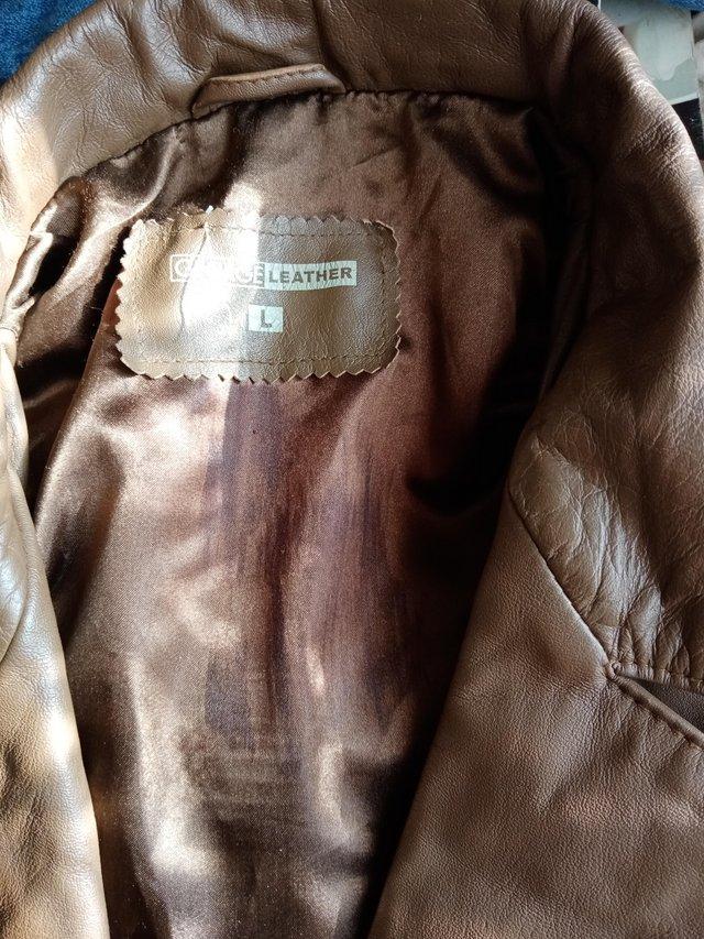 Preview of the first image of George Mens Quality Leather Jacket 44 - 46 inches.