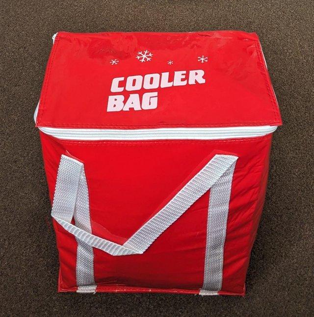 Preview of the first image of Brand New Red/White Cool Bag. BX43.