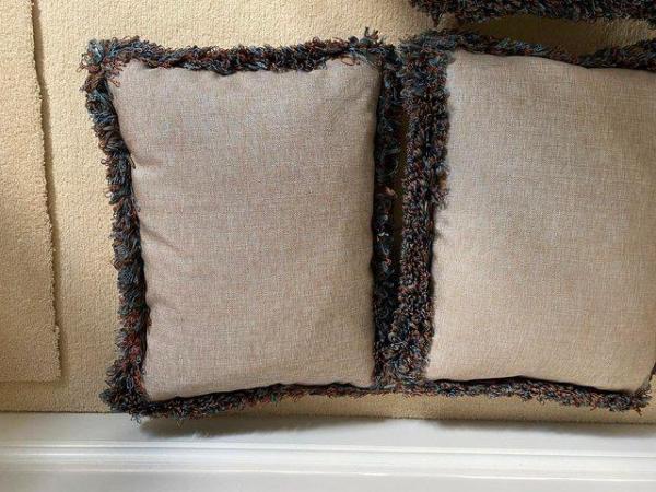 Image 2 of Brown weave Feather filled Cushions