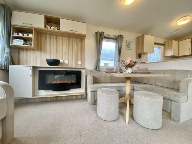 Preview of the first image of REDUCED PRICE DECKING HOT TUB CENTRAL HEATED CARAVAN.