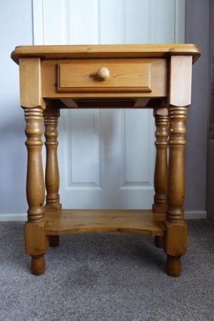 Image 1 of Solid Pine Telephone Table in Waxed Pine