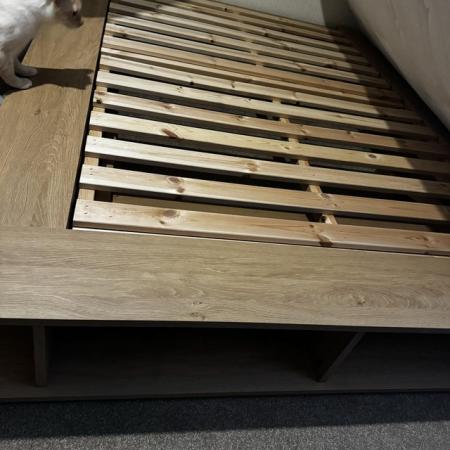 Image 2 of Platform King size bed +mattress in good condition