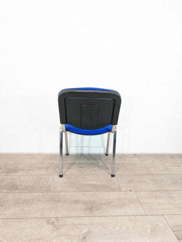 Preview of the first image of Stacking Multi Purpose Conference Chair, Chrome Legs, Blue F.