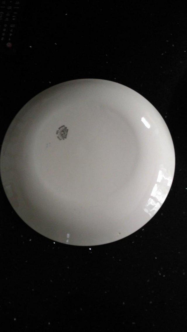 Preview of the first image of 3 VINTAGE J & G MEAKIN 10 INCH DINNER PLATES REGD SOL 391413.