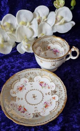 Image 2 of Ridgway Union Wreath Shape teacup and saucer
