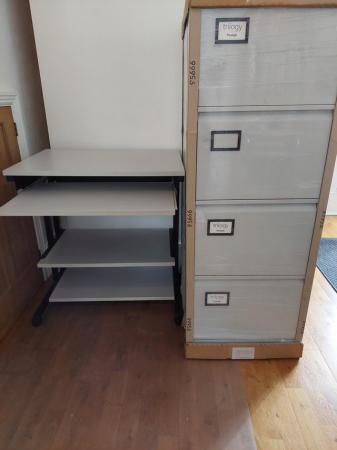 Image 1 of NEW LIGHT GREY 4 DRAW METAL FILING CABINET