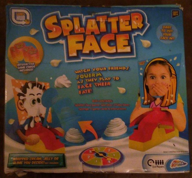 Preview of the first image of Splatter Face Game in very good condition.