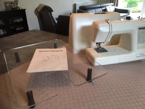 Image 1 of Janome Electric Sewing Machine Complete with Foot Pedal.
