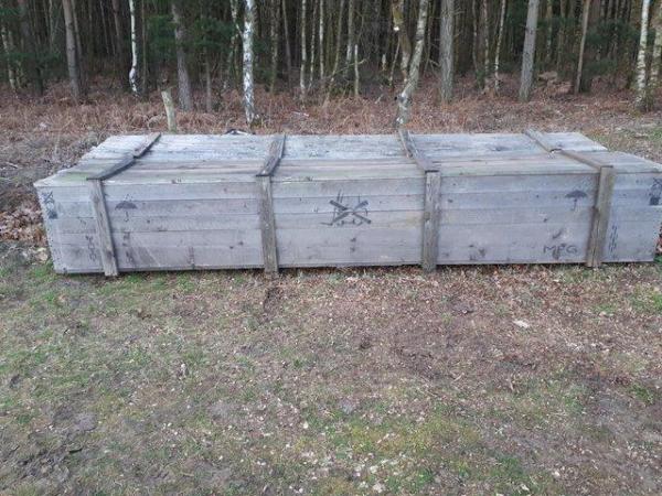 Image 1 of Large Wooden Box with lid - Planter??