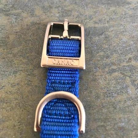 Image 3 of Canac Dog Collar, Blue Nylon, Size 30 – 35 cm. Can post.